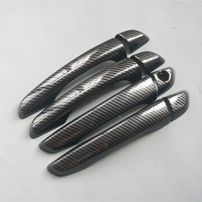 Couvercle de poignée de porte en fibre de carbone de style sportif pour hyundai elantra 2017 2018 2019 (impression en fibre de carbone avec trou sans clé). Faites-vous plaisir sans culpabiliser avec Diaytar