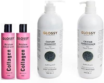 Shampooing et après-shampoing cheveux caviar 1000 ml ensemble de 2 pcs