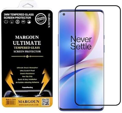 Protecteur d'écran margoun pour oneplus 8 pro en verre trempé 3d, couverture complète