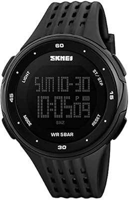 Montre numérique multifonction cool baby pour hommes rétroéclairage noir résistant à l'eau montre