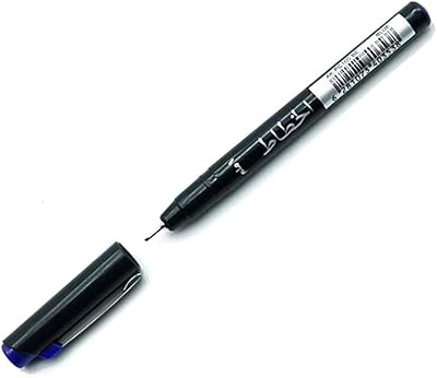 Stylo de calligraphie 12 pièces, largeur de trait 1 mm, bleu