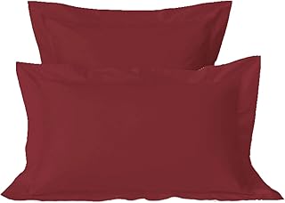 Taies d'oreiller en coton bizona red rio king size 600 fils