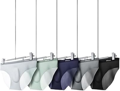 Lot de 5 sous-vêtements en soie glacée pour hommes, extensibles et durables