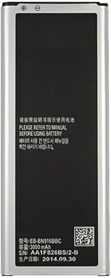 Batterie de remplacement 3000 mah compatible avec samsung galaxy note 4 noir/argent
