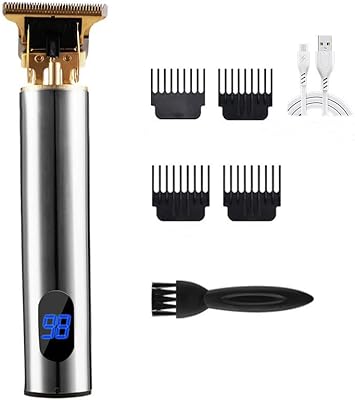 Tondeuse à cheveux sans fil rechargeable pour hommes avec affichage led, rasoir à