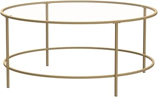 Table basse soder 417830 int lux ronde, verre/or