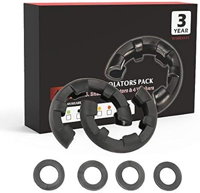 (le plus récent) kit d'isolateur d'anneau en d/manille, 1 paire d'isolateur d'anneau en d noir et 4 pièces de rondelles, couvercle de fixation adapté aux crochets de manille 3/4, accessoires de jeep tout-terrain 4x4, protègent les pare-chocs et réduisent les silencieux de manille. Achetez malin avec Diaytar Sénégal, votre partenaire shopping 100% digital