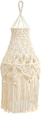 Abat-jour en macramé fait à la main, abat-jour, abat-jour suspendu de style boho