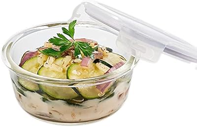 Récipient alimentaire rond en verre lock & lock, 380 ml llg821