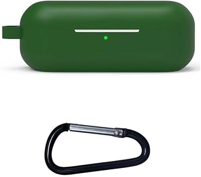 Coque de protection en silicone pour huawei free buds se avec porte-clés (vert)