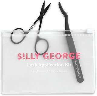 Kit d'application de cils silly george avec ciseaux en t, pince à cils