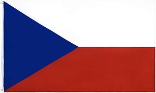 Drapeau de la république tchèque (120x180 cm) un côté avec visibilité des deux