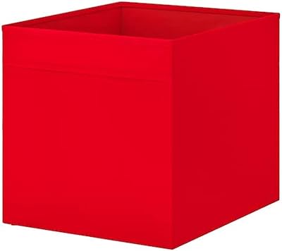 Boîte de rangement pliable ikea drona, rouge, paquet de 2