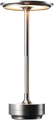 Lampe de table led avec capteur tactile à intensité variable, métal, chargement usb-c