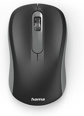 Souris optique sans fil hama à 3 boutons amw-200 134960, gris/noir