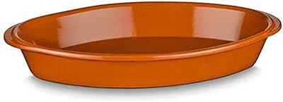 Assiette de service ovale en terre cuite regas 503
