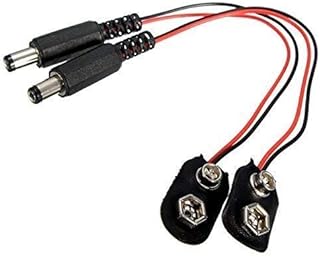Pince de batterie 9v, connecteur de serrage de câble d'alimentation, prise jack 2,1