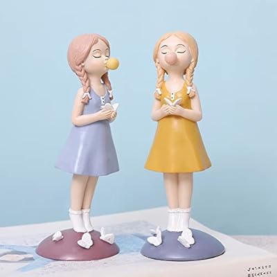 Jinyi2016shop sculpture ornements bulle fille moderne douce fille jeune figurines résine art mariage anniversaire décoration de la maison sculpture décorations (type: a). Diaytar : Votre partenaire e-commerce au quotidien