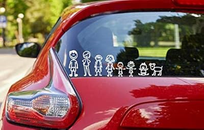 Lot de 12 autocollants de voiture en vinyle imperméable pour vitre de voiture