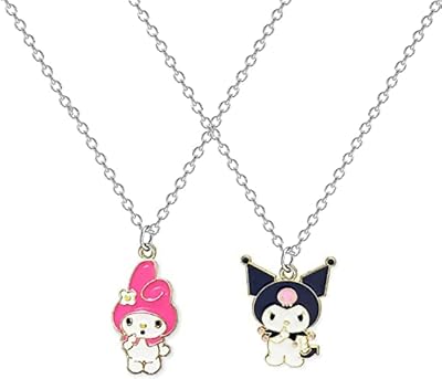 Collier my melody et kurome bff pour deux colliers mignons, accessoires d'amitié kawaii