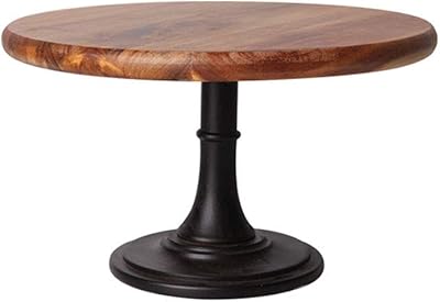 Support à gâteaux en bois, plateau rond en bois pour service de gâteaux