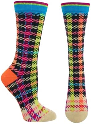 Chaussettes femme décontractées chanel plaid sock crew mid calf taille : 9-11