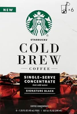Concentré de boisson froide starbucks® - 1 portion 6 ct, noir