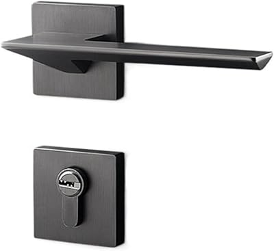 Poignée de porte vedima, poignée de porte carrée, serrure à levier à mortaise