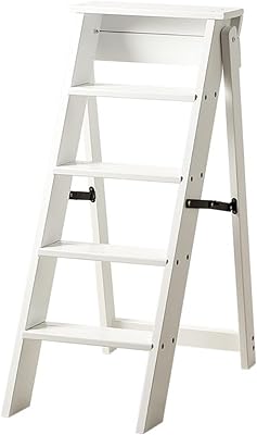 Chaise échelle pliante en bois légère et polyvalente à 5 marches pour la maison