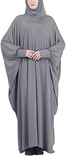 Robe de prière une pièce pour femme avec hijab, abaya islamique, robe longue