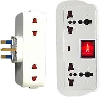 Adaptateur universel avec 4 prises électriques multiprises, rallonge multiprise, boîtier répartiteur de prise