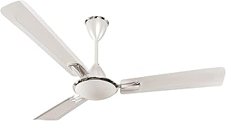 Ventilateur de plafond électrique orient gratia 56 pouces, blanc nacré métallisé