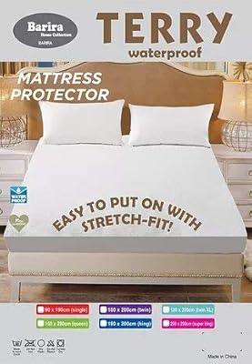 Protège-matelas imperméable en polyester (blanc 150 x 200 cm)