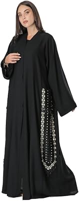 Abaya femme avec poches brodées vêtements modestes mode modeste de créateur