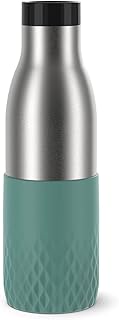 Bouteille thermique tefal 05 l avec couvercle vert acier inoxydable et silicone