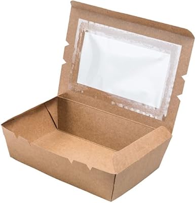 Très petite boîte à lunch kraft avec fenêtre, coffrets cadeaux de pâtisserie résistants