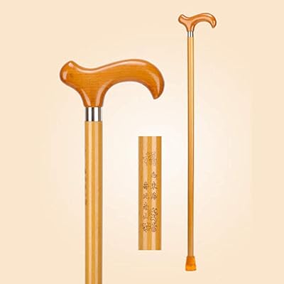 Béquille en bois, bâton en bois massif, vieux bâton de marche, poignées confortables et confortables. Diaytar : Votre destination shopping préférée au Sénégal