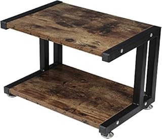Support d'imprimante h cosme, bois b2 antique, cadre en acier au carbone