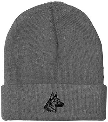 Bonnets pour hommes tête de berger allemand noir broderie chiens casquette crâne