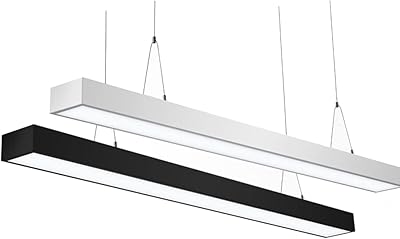 Lampe de bureau linéaire led fsl noir et argent 18w et 36w