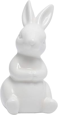 Figurine de lapin en céramique et porcelaine blanche hillily, animaux miniatures à collectionner