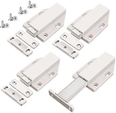 Lot de 4 loquets magnétiques robustes en plastique jay, matériel d'armoire, loquet magnétique