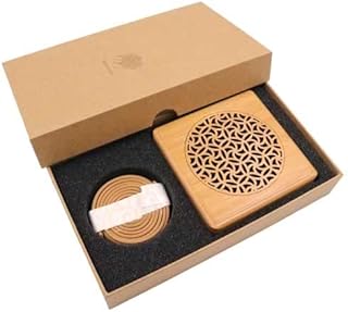 Oud cambodgien - bâtons d'encens 10 pièces avec brûleur à bois et boîte