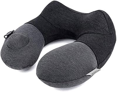 Ginex oreiller de voyage gonflable doux en velours pour le cou - oreiller