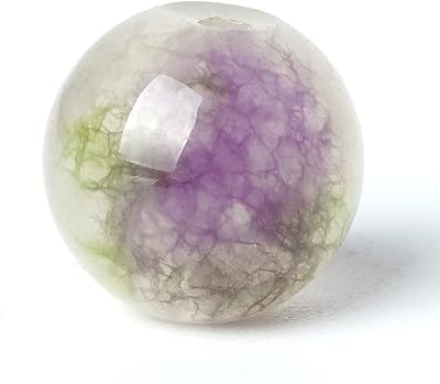 100 pièces de perles de pierre naturelle de 6 mm de jaspe violet
