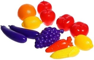 Ensemble de fruits et légumes green plast, 6 pièces dans le filet nof06