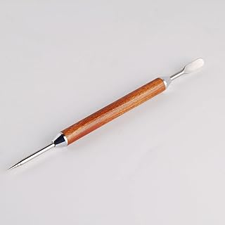 Stylo d'art pour café et latte, stylo d'art de décoration de latte cappuccino, aiguille d'art de café avec manche en bois en acier inoxydable, stylo de sculpture de latte diy, outil d'art du café (marron). La plateforme e-commerce qui démocratise la consommation : Diaytar