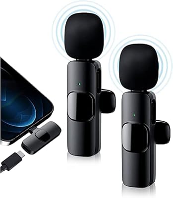 Microphone cravate sans fil professionnel pour mobile avec usb c, microphone bluetooth