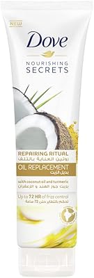 Crème de remplacement d'huile dove nourishing secrets, pour cheveux bouclés, rituel réparateur