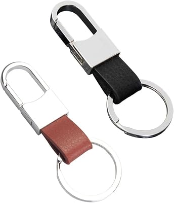 Porte-clés en alliage de zinc porte-clés de voiture en cuir robuste pour hommes